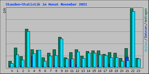 Stunden-Statistik im Monat November 2021