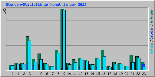 Stunden-Statistik im Monat Januar 2022