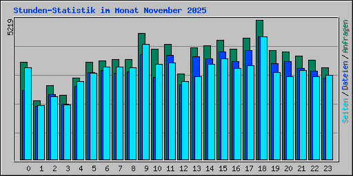Stunden-Statistik im Monat November 2025