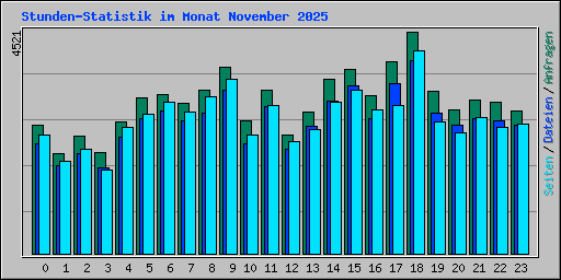 Stunden-Statistik im Monat November 2025