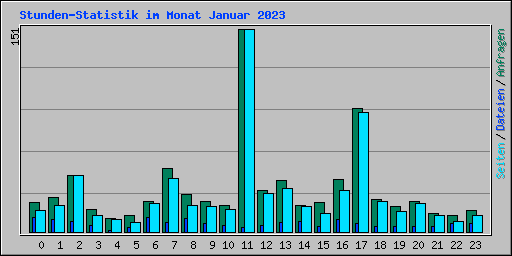 Stunden-Statistik im Monat Januar 2023