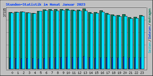 Stunden-Statistik im Monat Januar 2023