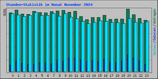 Stunden-Statistik im Monat November 2024