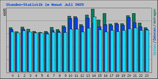 Stunden-Statistik im Monat Juli 2025